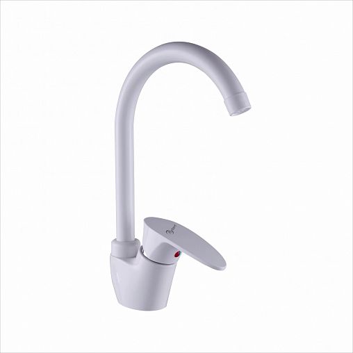 Смеситель для кухни PLStart PL4105-8, хром/белый фото