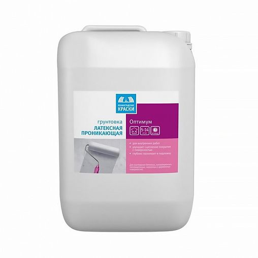 Грунтовка глубокого проникновения Ленинградские краски Оптимум, с индикатором, 20 л фото