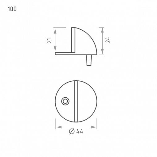 Ограничитель дверной Нора-М 100, черный фото