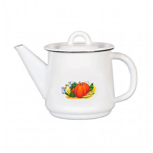 Чайник эмалированный СтальЭмаль, 1 л, с декором фото