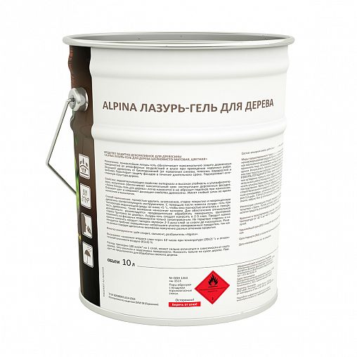Защитная лазурь-гель для дерева Alpina, 10 л, махагон цена - купить в ...