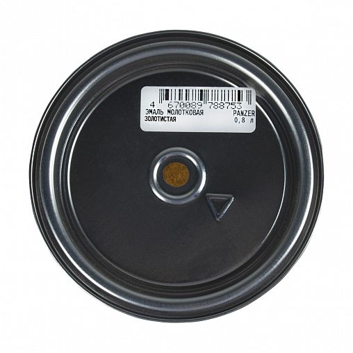 Эмаль универсальная Panzer, молотковая, 0,8 л, золотистая фото