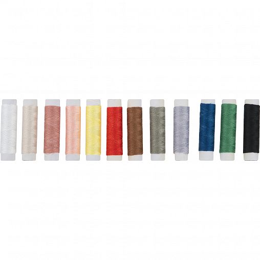 Набор для шитья Рыжий кот (ножницы, иголки, нитки), 57 предметов фото