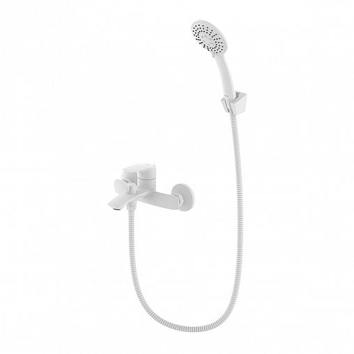 Смеситель для ванны с душем Milardo Rora, белый матовый фото