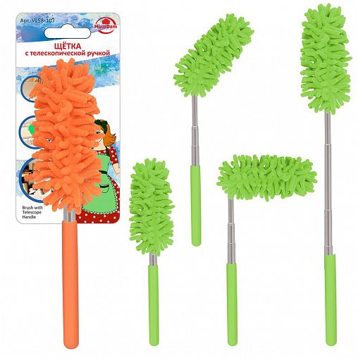 Щетка для удаления пыли Мультидом VL58-107, с телескопической ручкой фото
