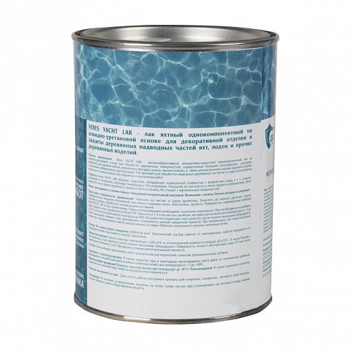 Лак яхтный Veres, алкидно-уретановый, полуматовый, 0,9 л фото