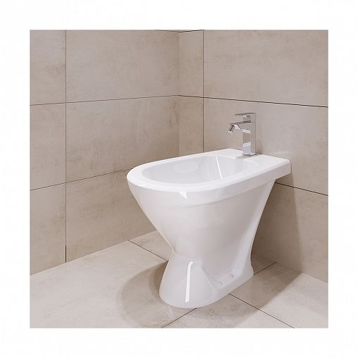 Биде напольное Sanita Самарское ВКС, 35 x 60 x 40,5 см, белое фото