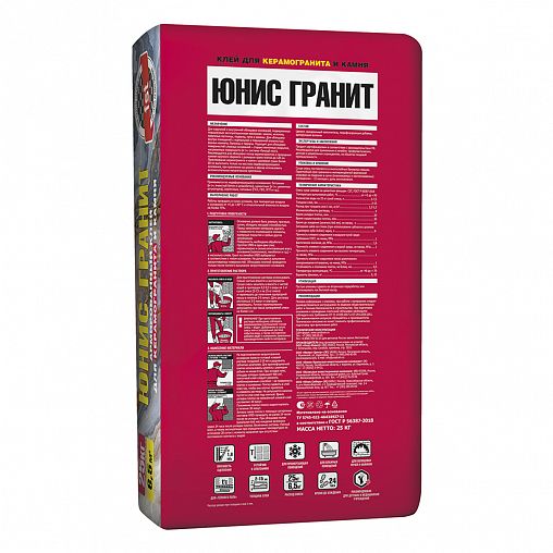 Клей для плитки Unis Гранит, армированный, 25 кг фото