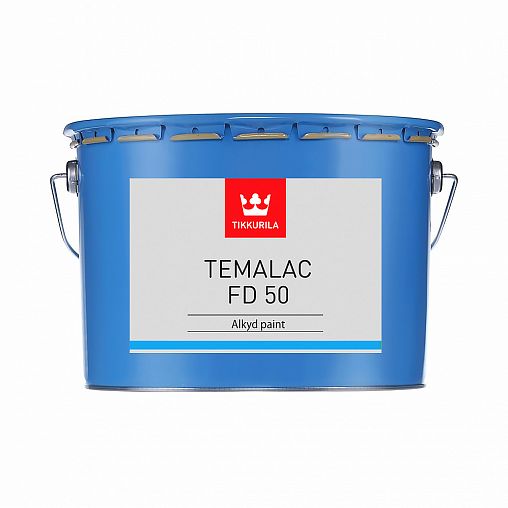 Краска алкидная Tikkurila Temalac FD 50 (Темалак ФД 50) TCL, полуглянцевая, 9 л фото