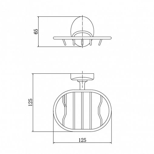 Мыльница настенная Fashun A1602-1, хром фото