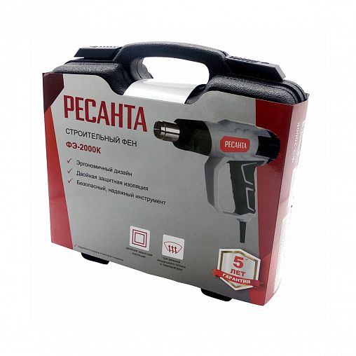 Фен строительный Ресанта ФЭ-2000К, 2000 Вт фото