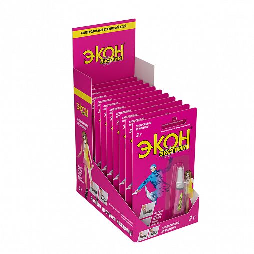 Клей секундный Экон Экстрим 3001040, 3 г в шоубоксе фото