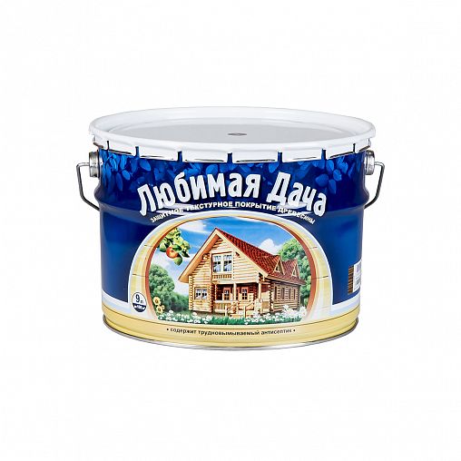 Защитно-декоративное покрытие для дерева Любимая дача, полуматовое, 9 л, бесцветный фото