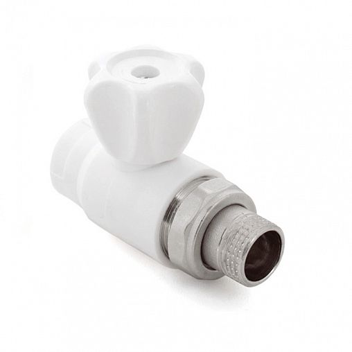 Кран шаровой для радиатора полипропиленовый РТП 25 x 3/4" прямой фото