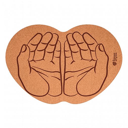 Коврик для бани и сауны Банные штучки Ладони, 43 x 30 см, пробковый фото