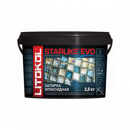 Затирка эпоксидная двухкомпонентная Litokol Starlike Evo S.225, Tabacco, 2,5 кг фото