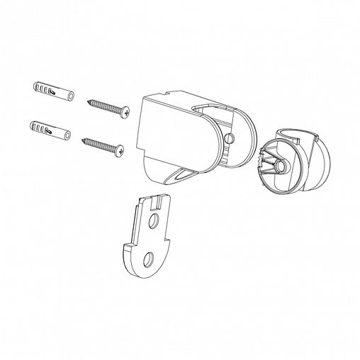 Настенный держатель для лейки Milardo, с регулировкой наклона, хром фото