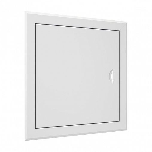 Люк-дверца ревизионная Evecs ЛТ3535М, 410 x 410 мм, с фланцем 350 x 350 и ручкой, белая фото