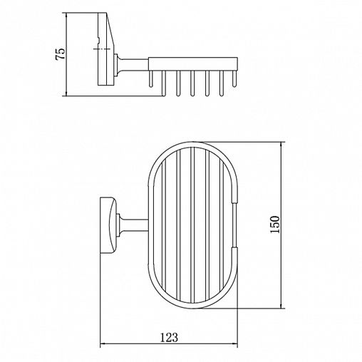 Мыльница настенная Fashun A1602-2, хром фото
