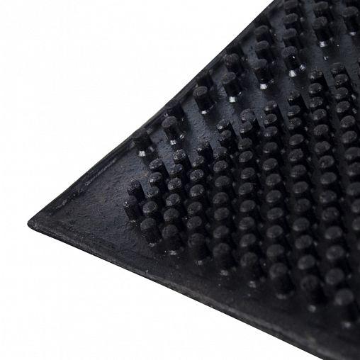 Коврик придверный SunStep Следы, резиновый, 40 x 60 см, черный фото