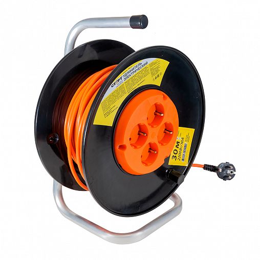 Удлинитель на катушке Старт SK 4х30-Z 10А Ор/РБК16, 4 розетки, с заземлением, 3 x 0,75 мм², 30 м фото