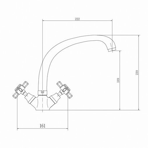 Смеситель для кухни Fashun A4224, хром фото
