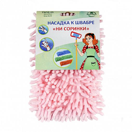 Насадка к швабре Мультидом Ни соринки, микрофибра, 45 x 14 см фото