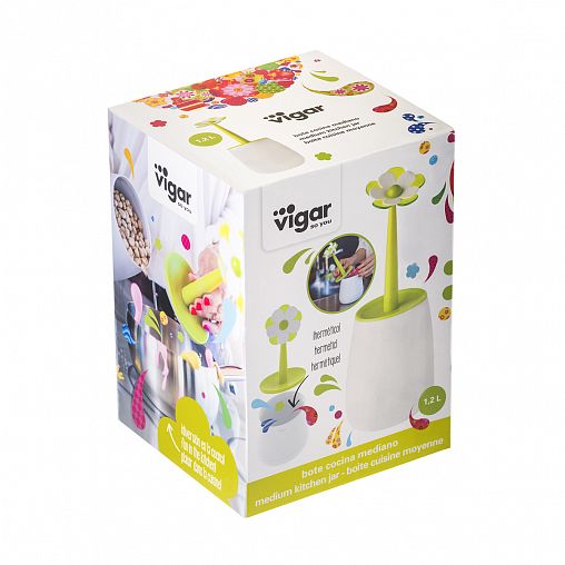 Контейнер для сыпучих продуктов Vigar Flor, 1,2 л фото