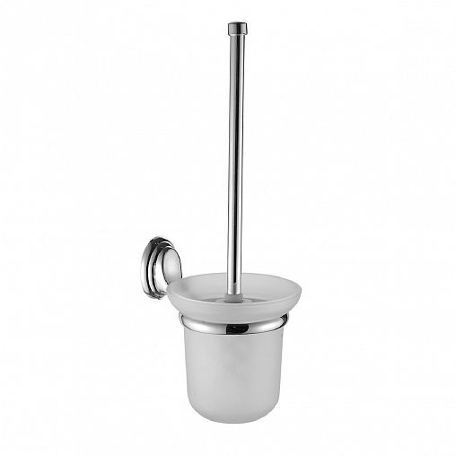 Ершик для унитаза настенный Fashun A1510, с подставкой, хром фото