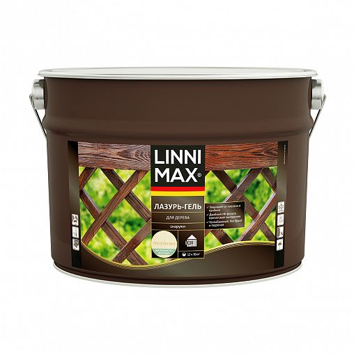 Защитная лазурь-гель для дерева Linnimax, 9 л, бесцветная фото
