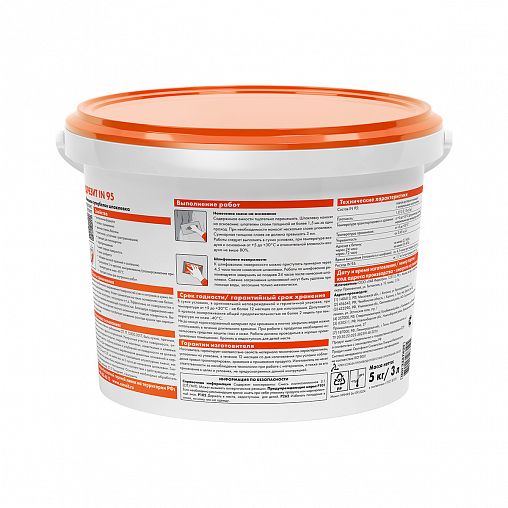 Шпаклевка финишная полимерная Церезит (Ceresit) IN 95, готовая, 5 кг фото