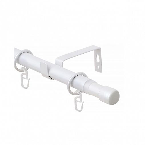 Карниз одинарный телескопический Arttex, металлический, 120 - 210 см, белый фото