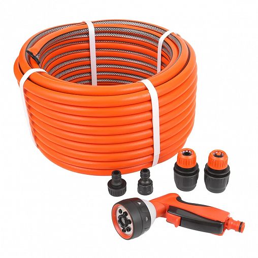 Набор для полива Жук, шланг Классик 1/2", 25 м, фитинги, пистолет Эрго 7 режимов фото