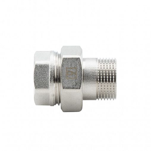 Муфта прямая (американка) латунная никелированная Alato, внутренняя-наружная резьба 3/4" фото