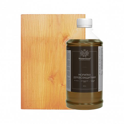 Морилка водная MasterGood, 0,5 л, лиственница фото