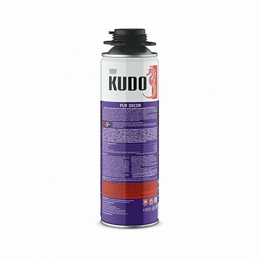 Клей-пена профессиональная универсальная Kudo Pur Decor X10+, 650 мл фото