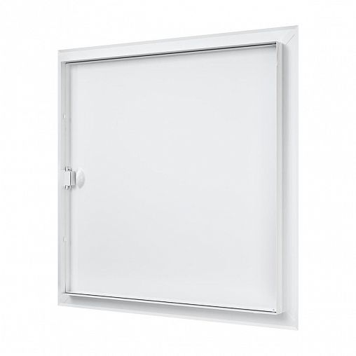 Люк-дверца ревизионная Evecs ЛТ5050М, 560 x 560 мм, с фланцем 500 x 500 мм и ручкой, белая фото
