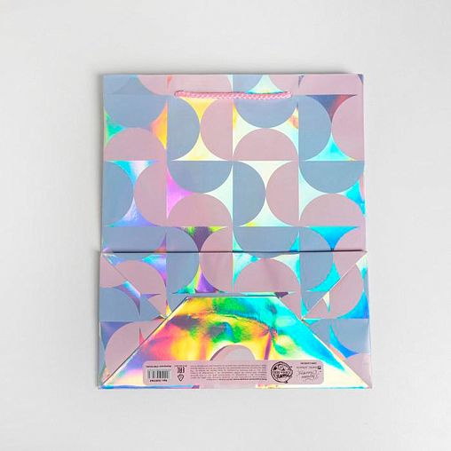 Пакет подарочный Дарите Счастье Не верь слухам, голографический, 23 x 27 x 11,5 см фото