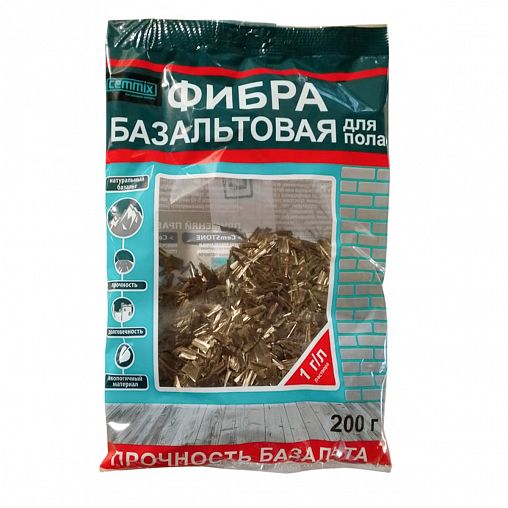 Фиброволокно базальтовое Cemmix CemFibra R, 200 г фото