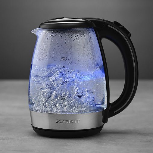 Стеклянный чайник электрический Scarlett SC-EK27G93, 1,7 л фото