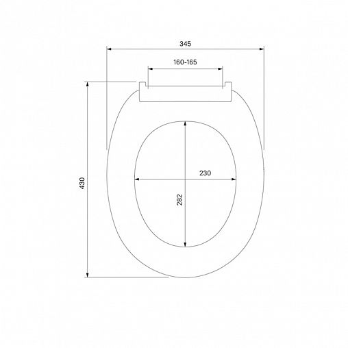 Сиденье для унитаза IDDIS ID 01 046.1 bel, 43,5 x 34,5 x 4,3 см, белое фото