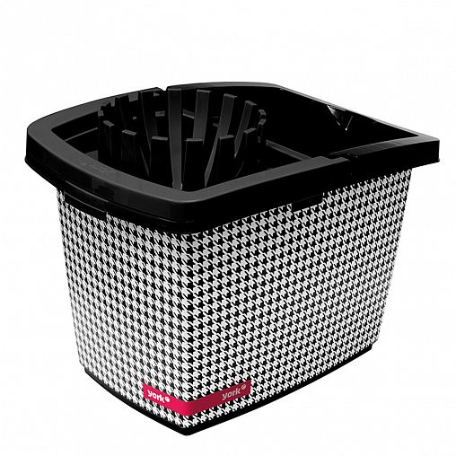 Ведро Моп с отжимом York Стайл Пепита, 15 л, черно-белое фото