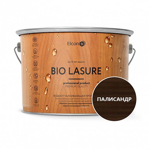 Пропитка для дерева водоотталкивающая Elcon Bio Lasure, 2 л, палисандр фото