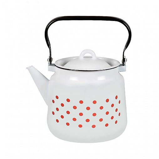 Чайник эмалированный СтальЭмаль, 3,5 л, с декором фото
