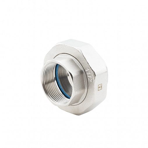 Муфта прямая (американка) латунная никелированная Alato, внутренняя-внутренняя резьба 1 1/2" фото