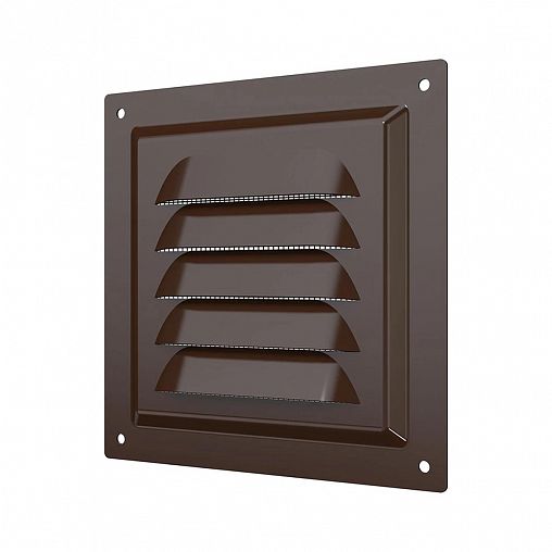 Решетка вентиляционная Era 1212МЭ кор, эмалированная сталь, с сеткой, 125 x 125 мм фото