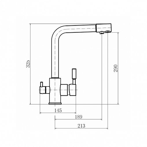 Смеситель для кухни Fashun A4352, с подключением к фильтру, хром фото