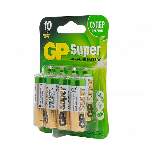 Батарейка GP Super 15A-CR8, типоразмер АА, 8 шт фото