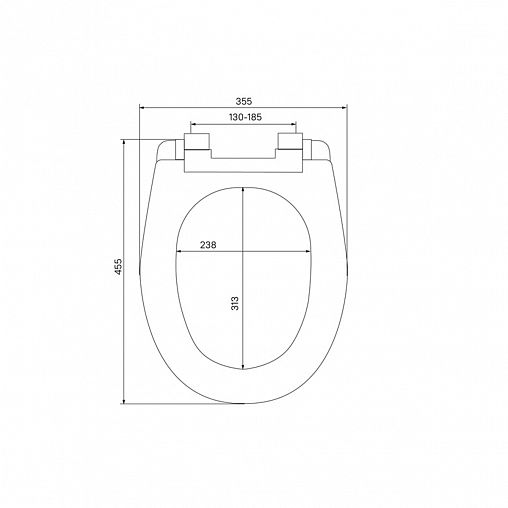 Сиденье для унитаза IDDIS Soft Close 004, 44,5 x 35,5 x 4,5 см, белое фото