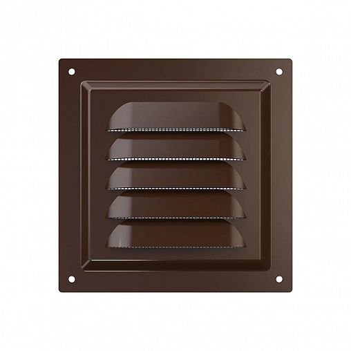 Решетка вентиляционная Era 1212МЭ кор, эмалированная сталь, с сеткой, 125 x 125 мм фото